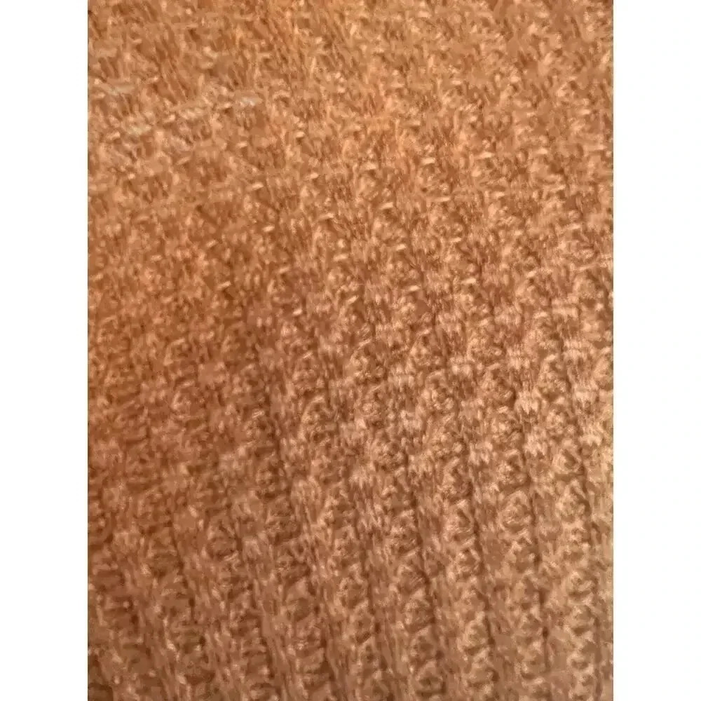 Tickled teal the Aubrey cardigan orange waffle texture, side length size large - Picture 9 of 10
